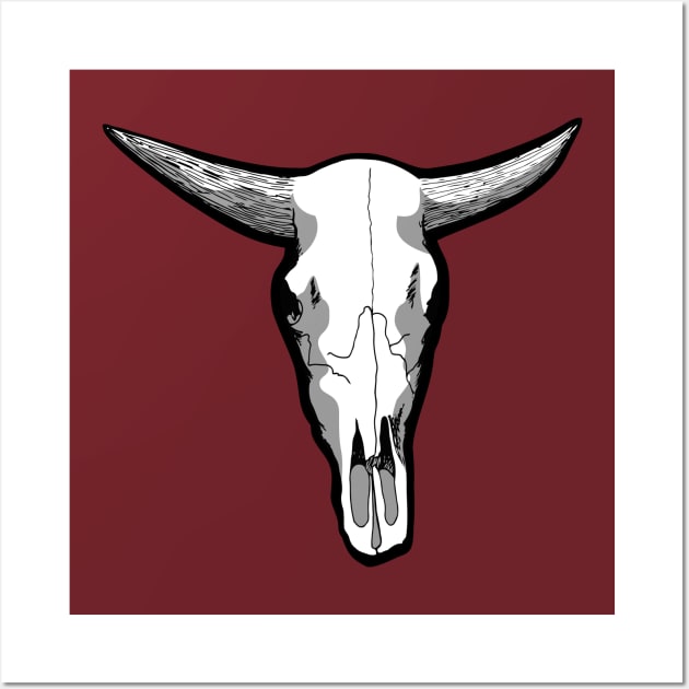 Cow Skull Wall Art by yulia-rb